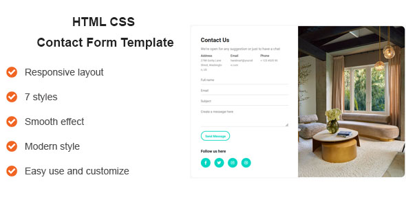 HTML CSS Contact Form Template