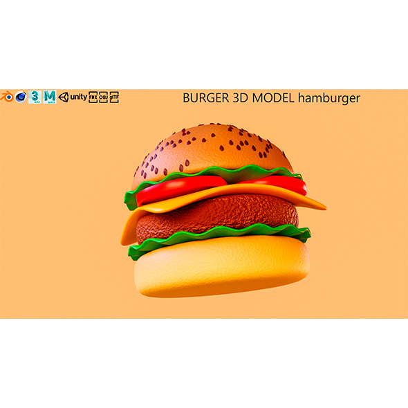 BURGER 3D MODEL hamburger