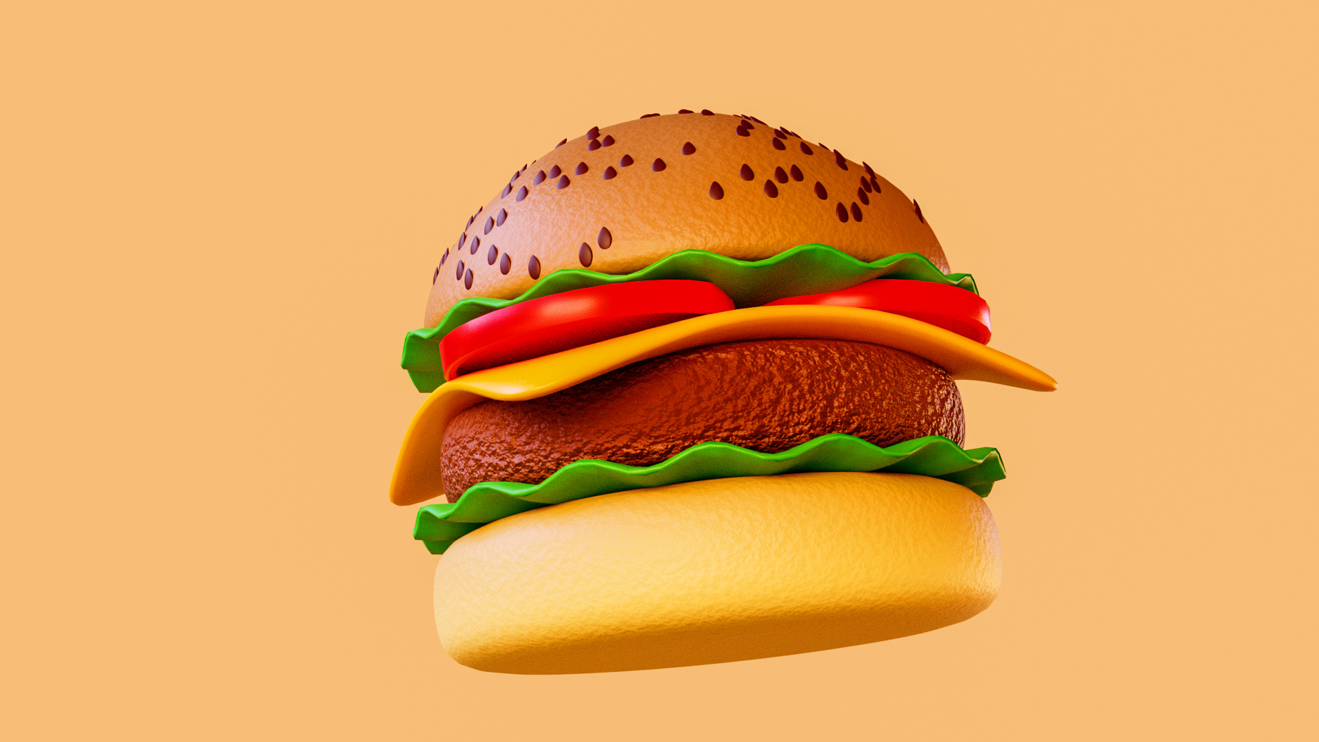 BURGER 3D MODEL hamburger by cherce | 3DOcean