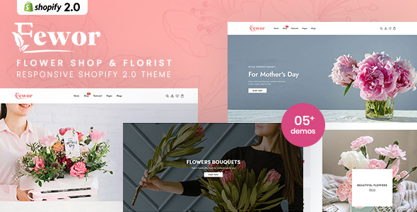 Fewor – Flower Shop & Florist Responsive Shopify 2.0 Theme