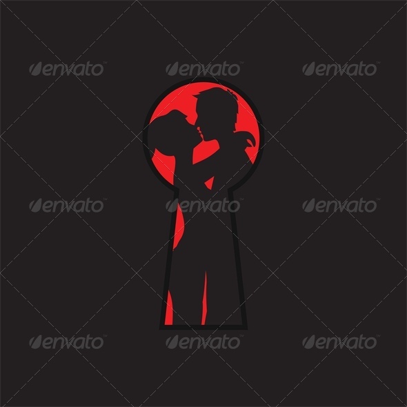 Peep Through the Keyhole for Lovers - Valentines Seasons/Holidays