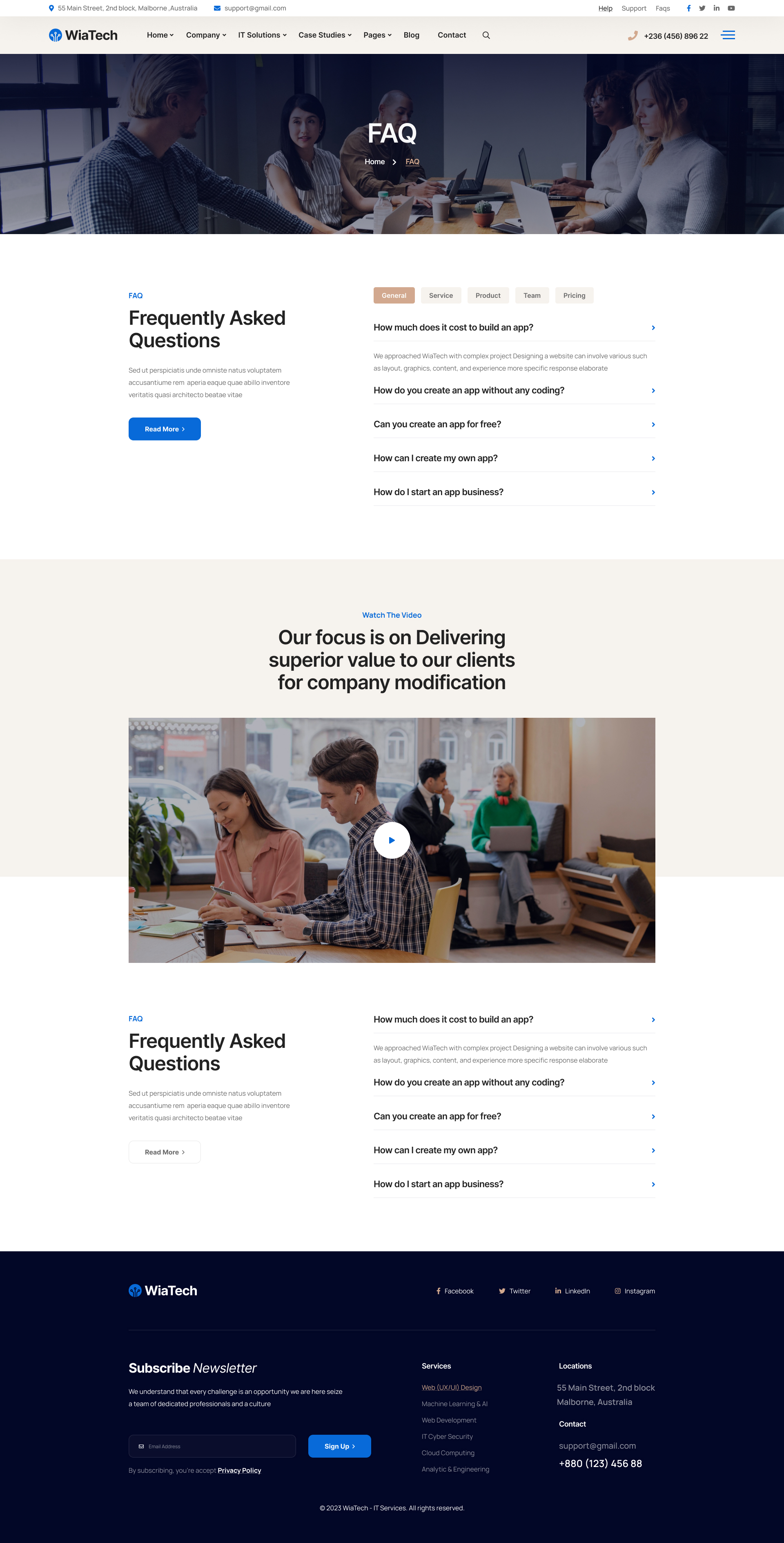 WiaTech - IT Services & Development Figma Template by themesflat ...