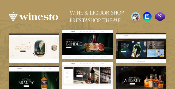 Winesto Elementor - Wine & Liquor Shop  Prestashop Theme