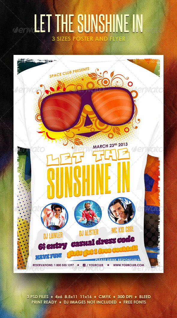Let The Sunshine In Poster and Flyer - Events Flyers
