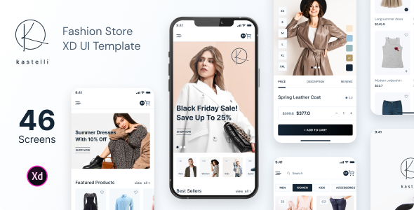 Kastelli - Fashion Store XD UI Template