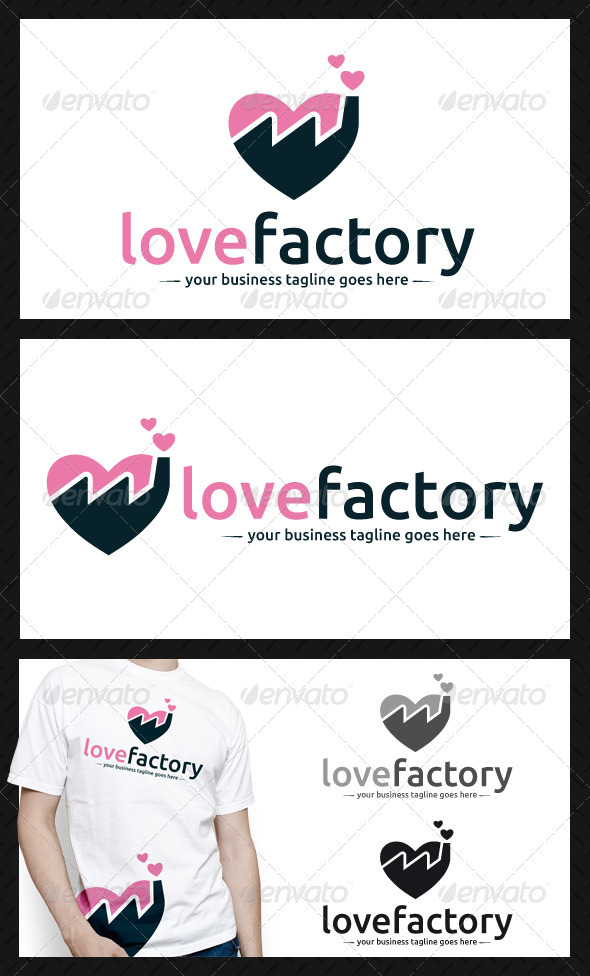 Love Factory Logo Template - Buildings Logo Templates