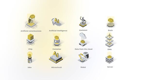Artificial Intelligence - Isometric Icons