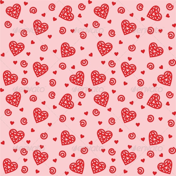 Background with Intricate Hearts - Valentines Seasons/Holidays