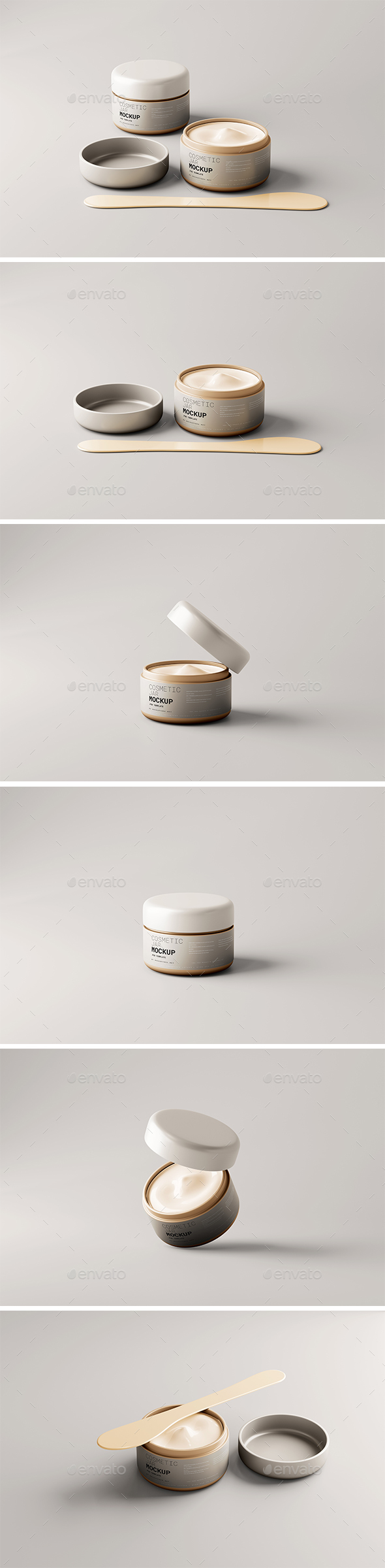 [DOWNLOAD]Cosmetic Jar with Transparent Label Mockup