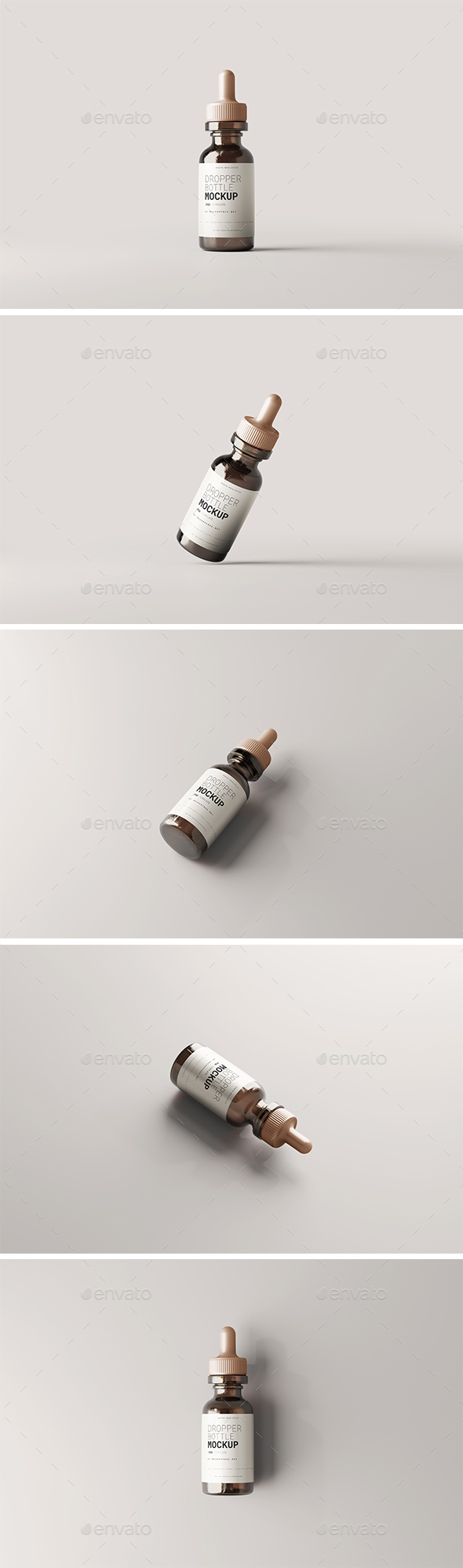[DOWNLOAD]Amber Glass Dropper Bottle Mockup
