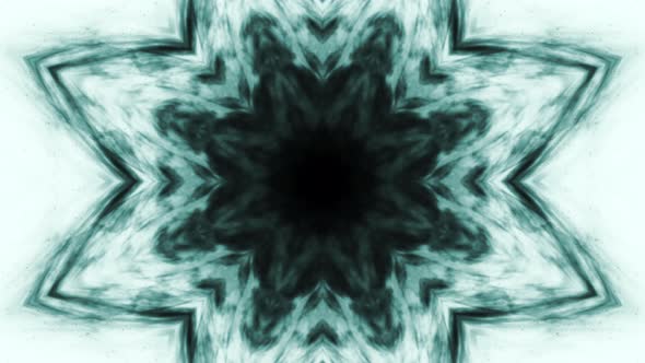 Kaleidoscope sequence ink patterns. 4k Abstract white and blue motion graphics background. Or for yo