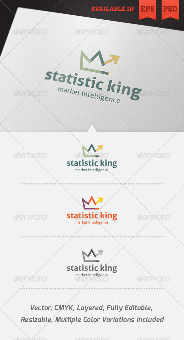 Statistic King Logo Template - Abstract Logo Templates