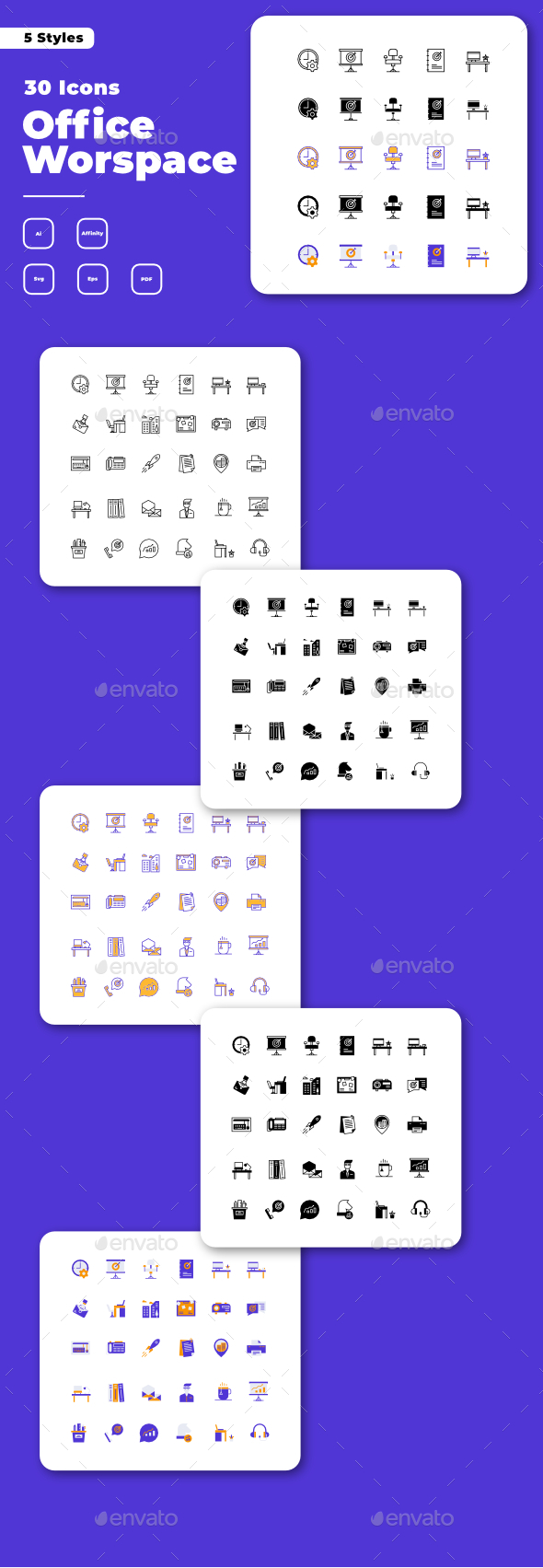Office Workspace Icon Pack