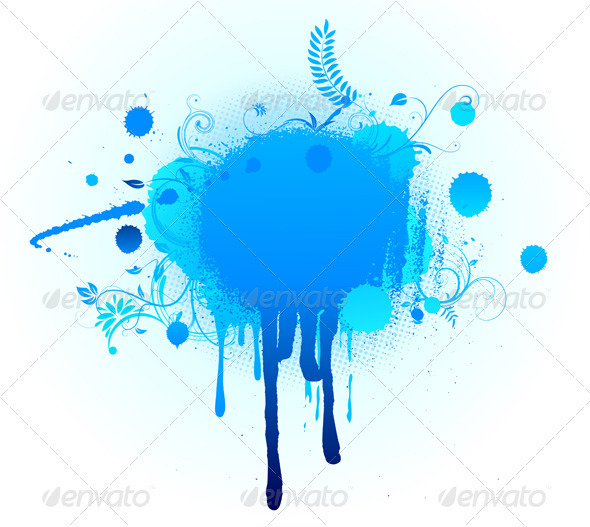big blue blot - Backgrounds Decorative