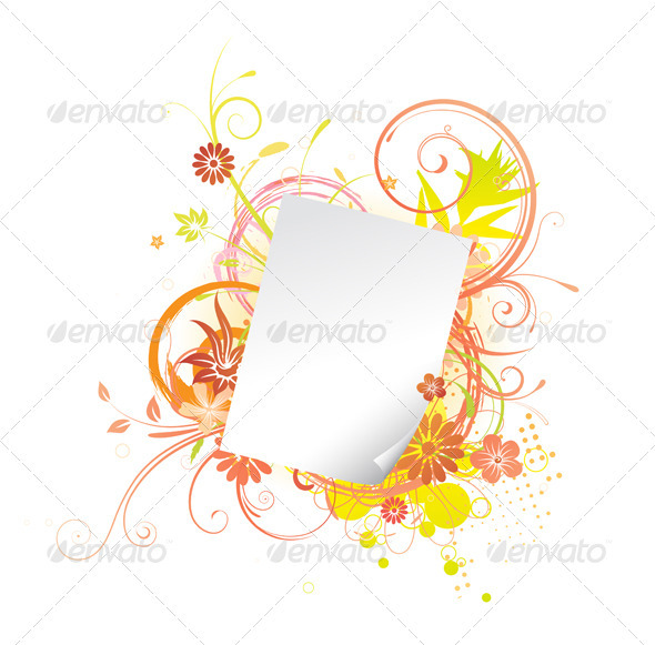 floral background - Borders Decorative