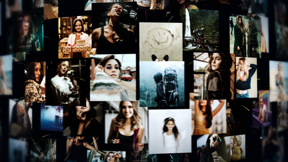 Mosaic Photo Premiere Pro template preview