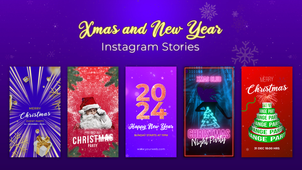 Christmas and New Year Stories Product Promo template preview