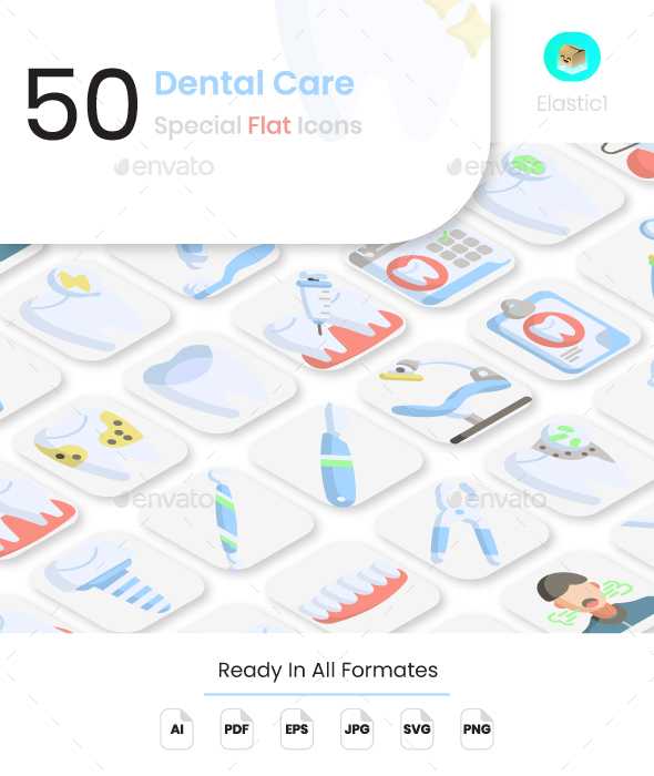 Dental Care Flat Icons