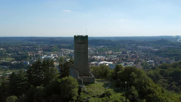 Baradello Castle Como Aerial View