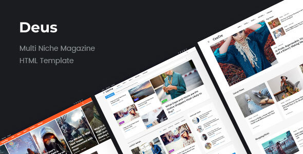 Deus | Multi-Niche Newspaper HTML Magazine