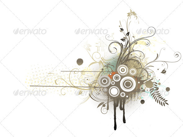 Floral Background - Flourishes / Swirls Decorative