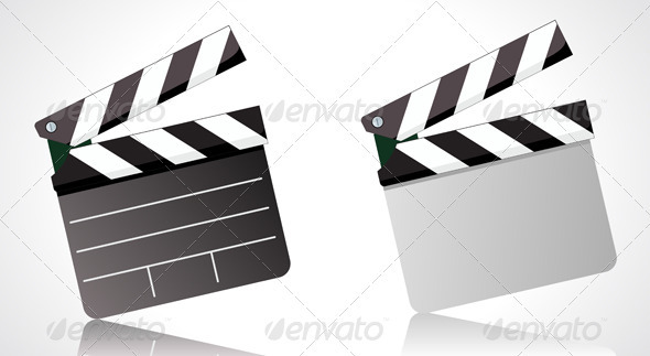 movie clapper board - Objects Vectors