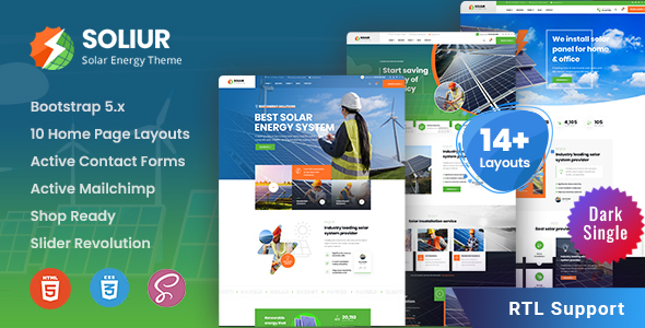 Soliur - Ecology & Solar Energy HTML Template