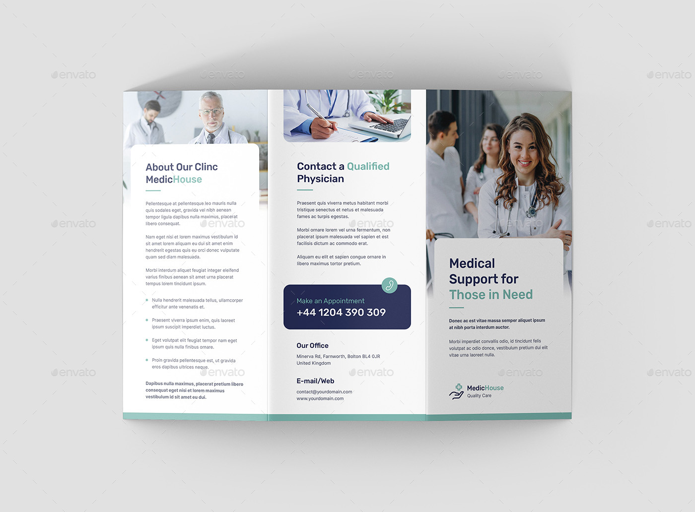 Doctor and Medical Brochure Tri-Fold Template, Print Templates ...