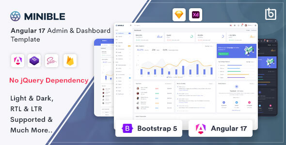 Download Minible - Angular 17 Admin & Dashboard Template