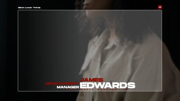 Glitch Lower Thirds | After Effects Titles template preview