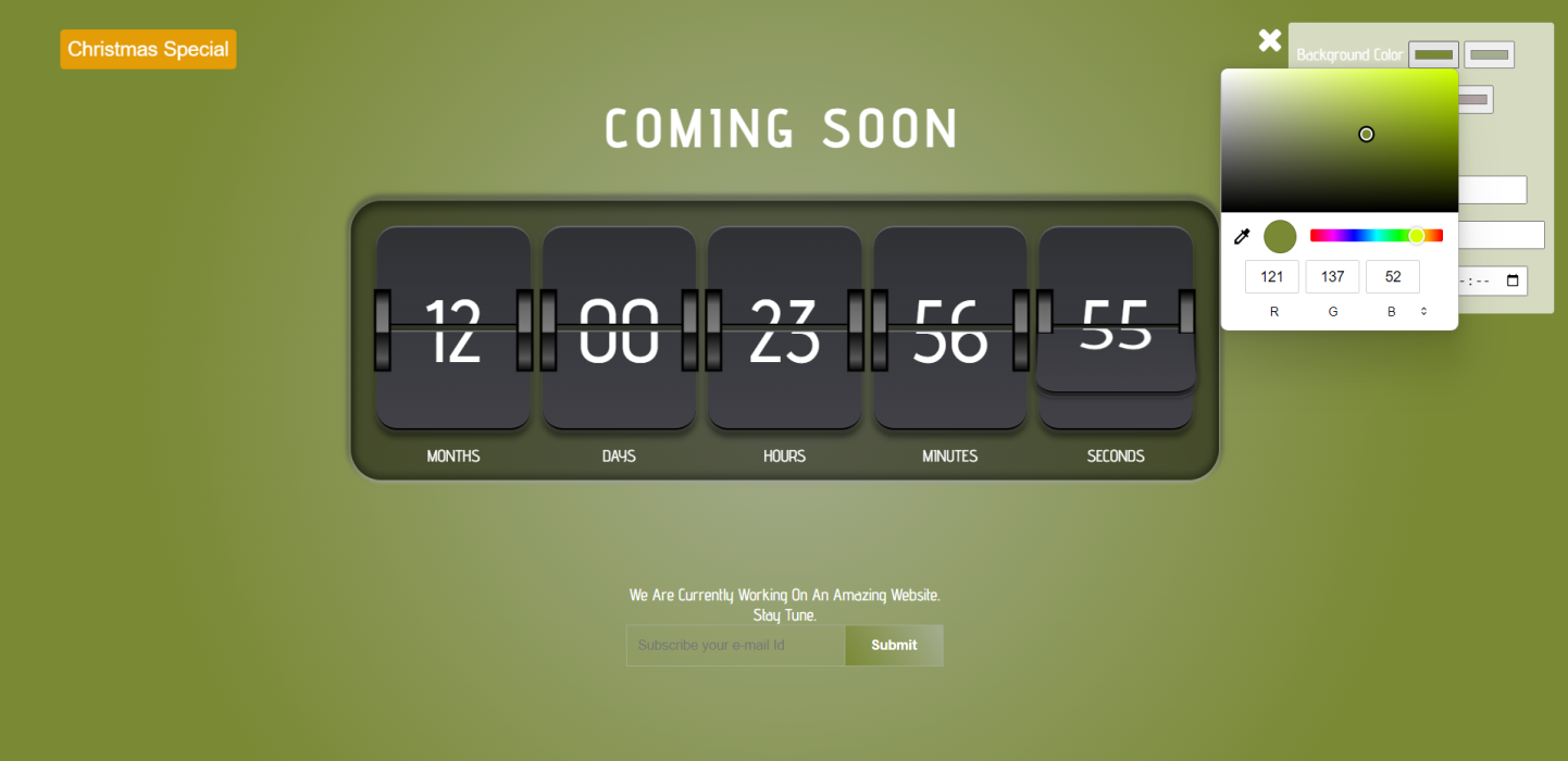 Editable text effect flip clock countdown time Vector Image