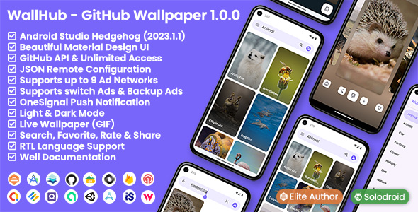 WallHub - GitHub Wallpaper App - GitHub API