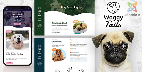 Waggy Tails - Joomla 5 Pet & Animals Business Responsive Template