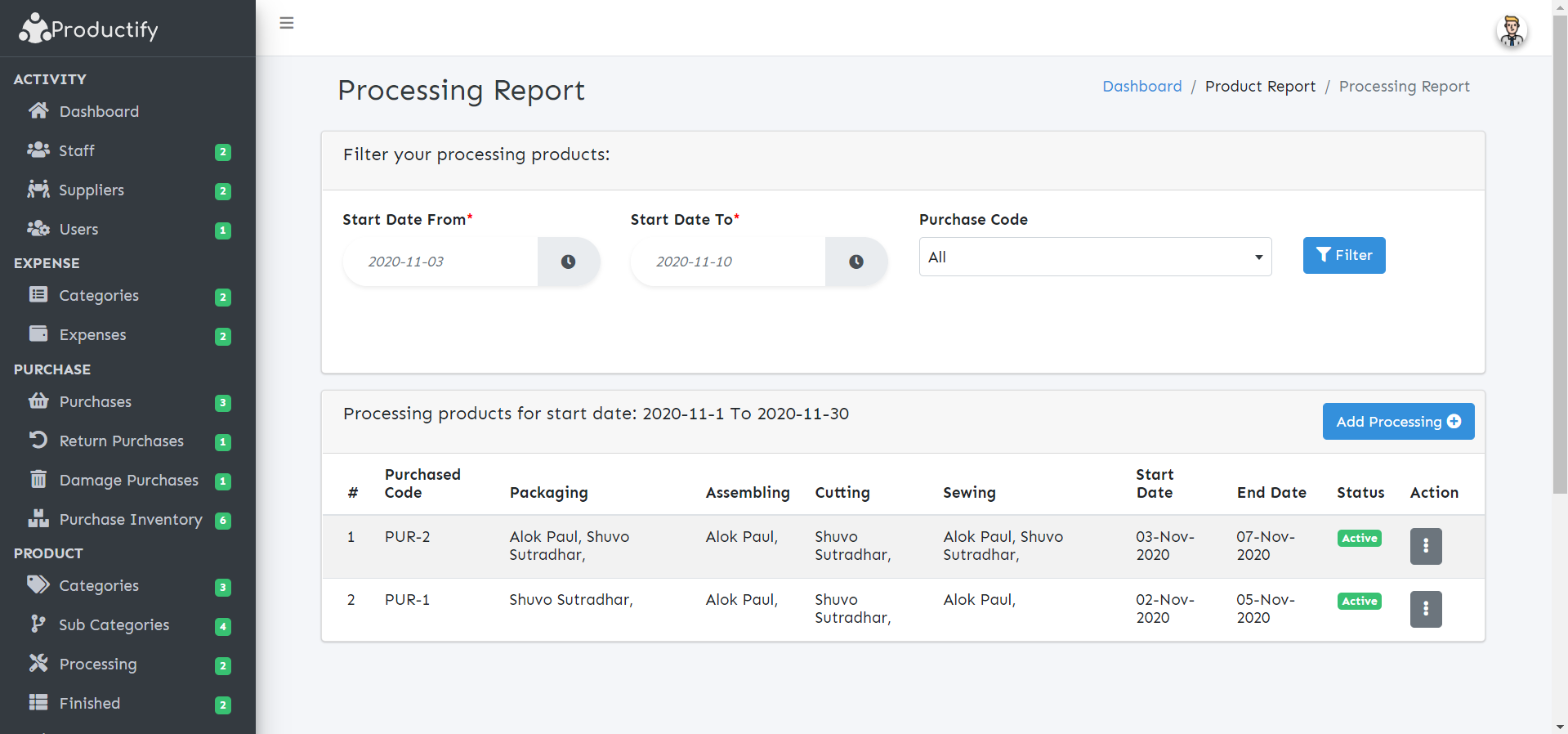 Productify::Production Management System by Codeshaperbd | CodeCanyon