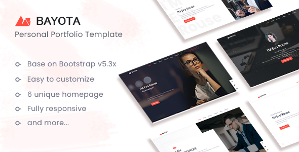 Bayota - Responsive Personal & Portfolio Template