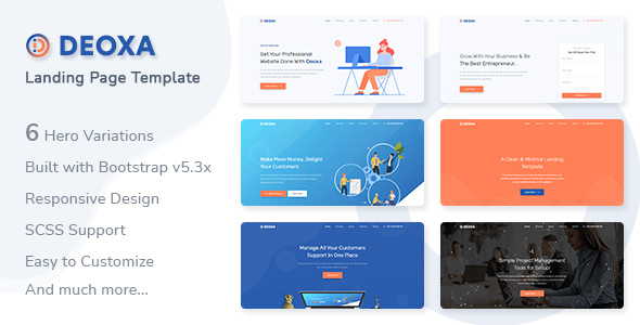 Deoxa - Landing Page Template