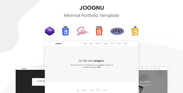 Joognu - Minimal Portfolio Template