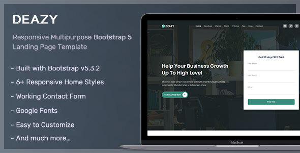 Deazy - Bootstrap 5 Landing Page Template