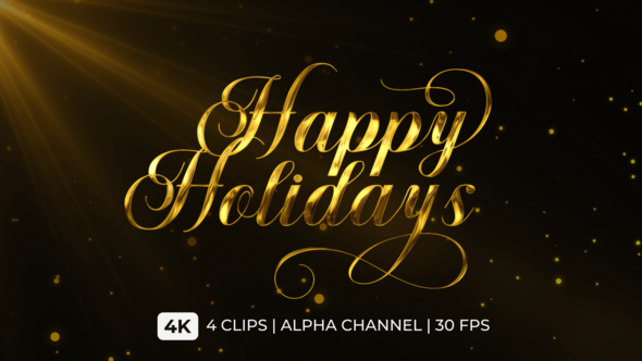 Happy Holidays Text Animation Lettering