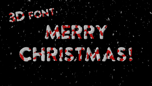 Christmas 3D Font Elements template preview