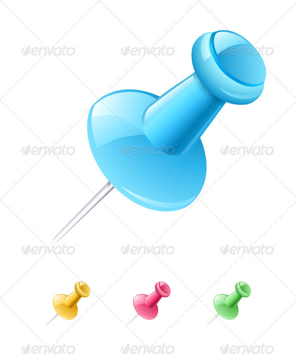 Push Pins - Objects Vectors