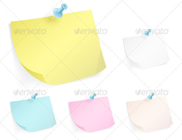 Post-It Note - Objects Vectors