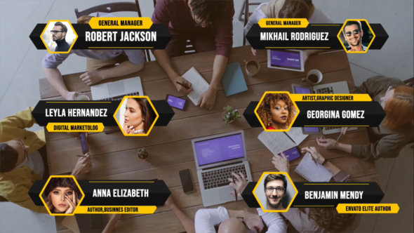 Corporate Lower Thirds Elements template preview