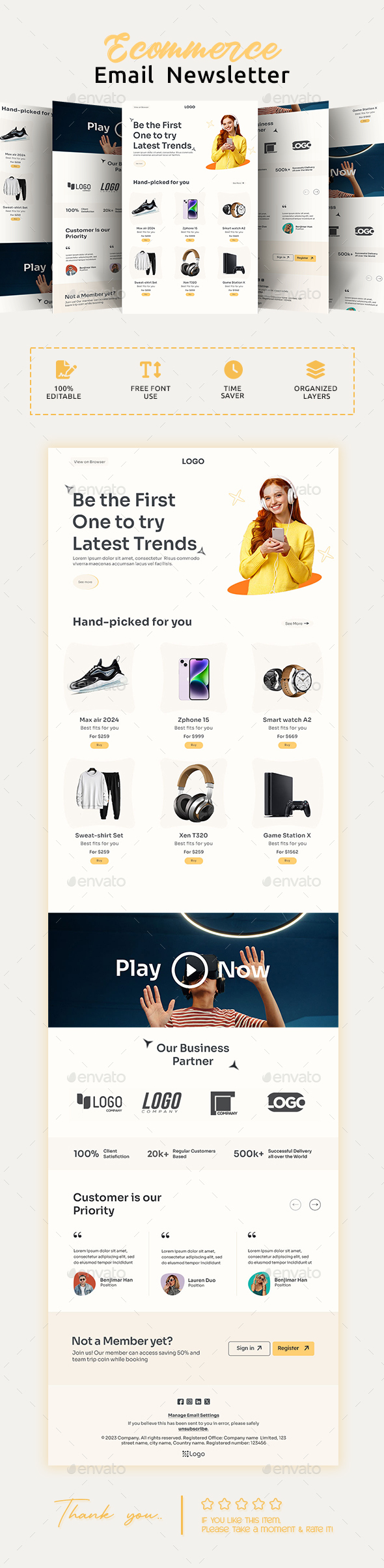 E-commerce Email Newsletter PSD Template