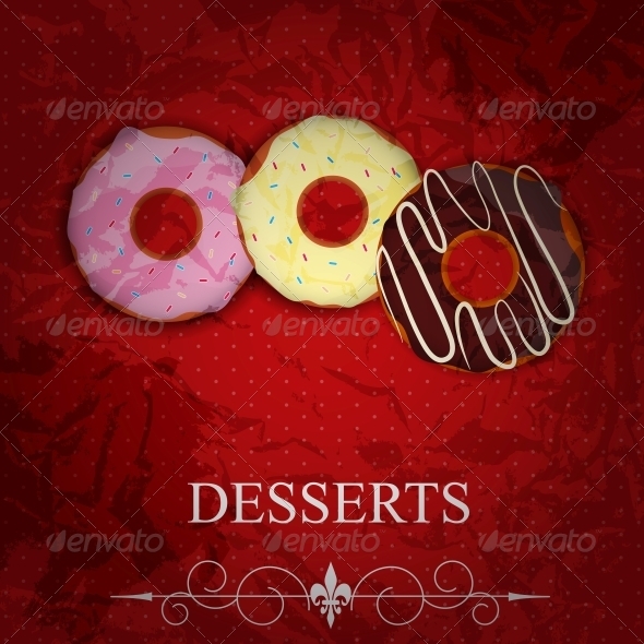 Vector dessert menu - Food Objects