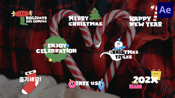 Christmas And New Year Titles for After Effects