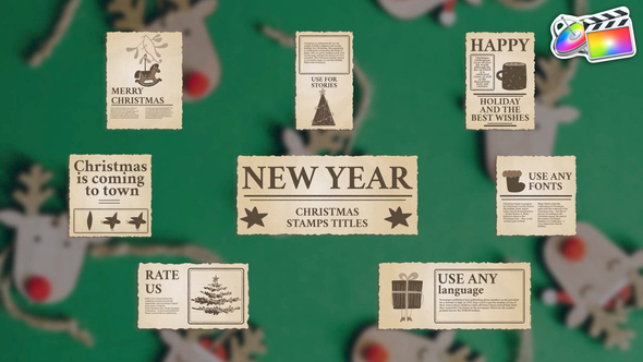 Christmas Stamps Titles for FCPX
