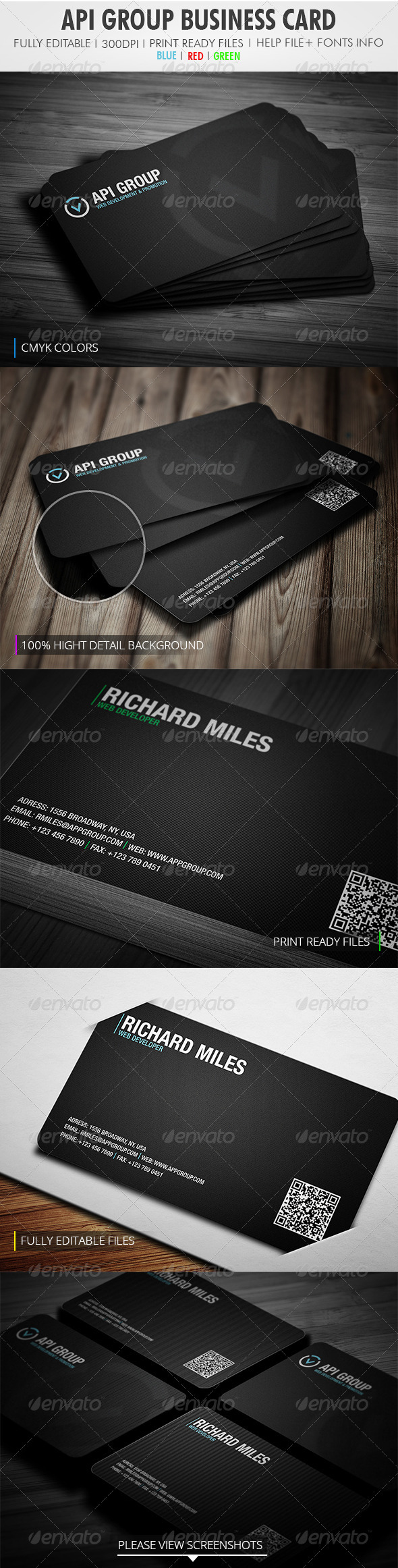 Api Group Business Card - Corporate Business Cards