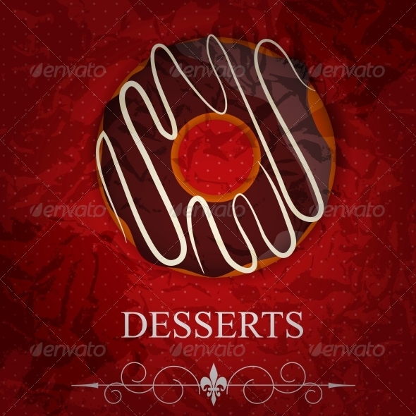 Vector dessert menu - Food Objects