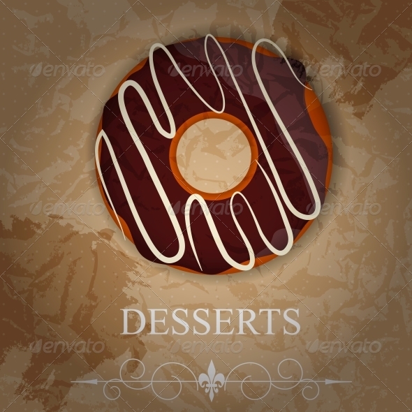 Vector Dessert Menu - Food Objects